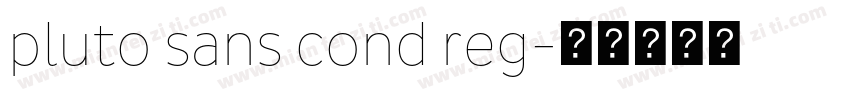 pluto sans cond reg字体转换